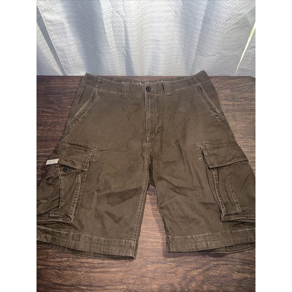Nautica Jeans Co Men's Y2K Baggy Cargo Shorts Size 36 Dark Brown